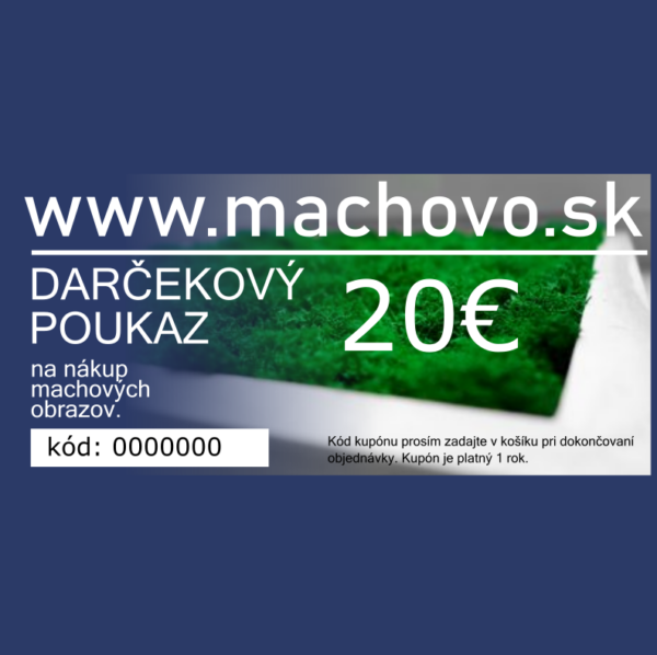 Darčekový poukaz 20€ v tlačenej verzií