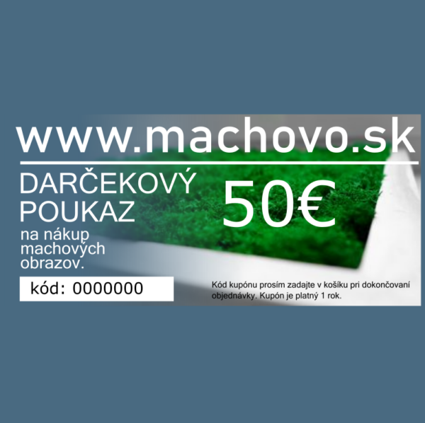 Darčekový poukaz 50€ v elektronickej verzií